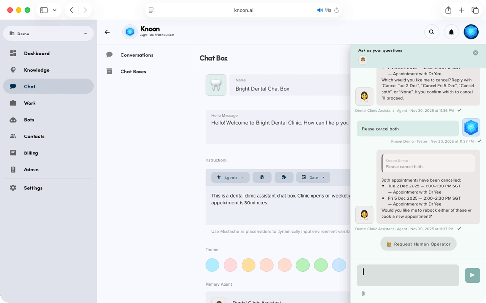 The agent then went ahead and cancelled both appointments.